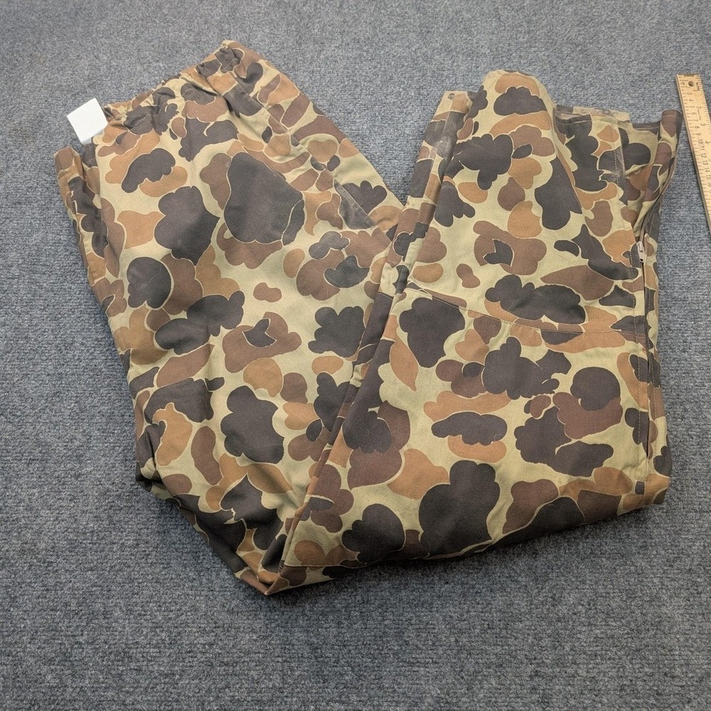 Vintage Columbia Pants Mens XL Duck Camo Gore Tex Hunting Overpants USA 90s
